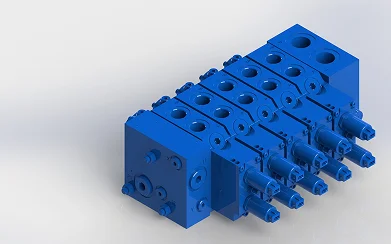 5 Spool Load-Sensing Hydraulic Manifold