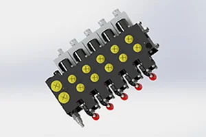 5 Spool Load-Sensing Hydraulic Manifold