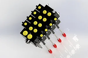 4 Spool Load-Sensing Hydraulic Manifold